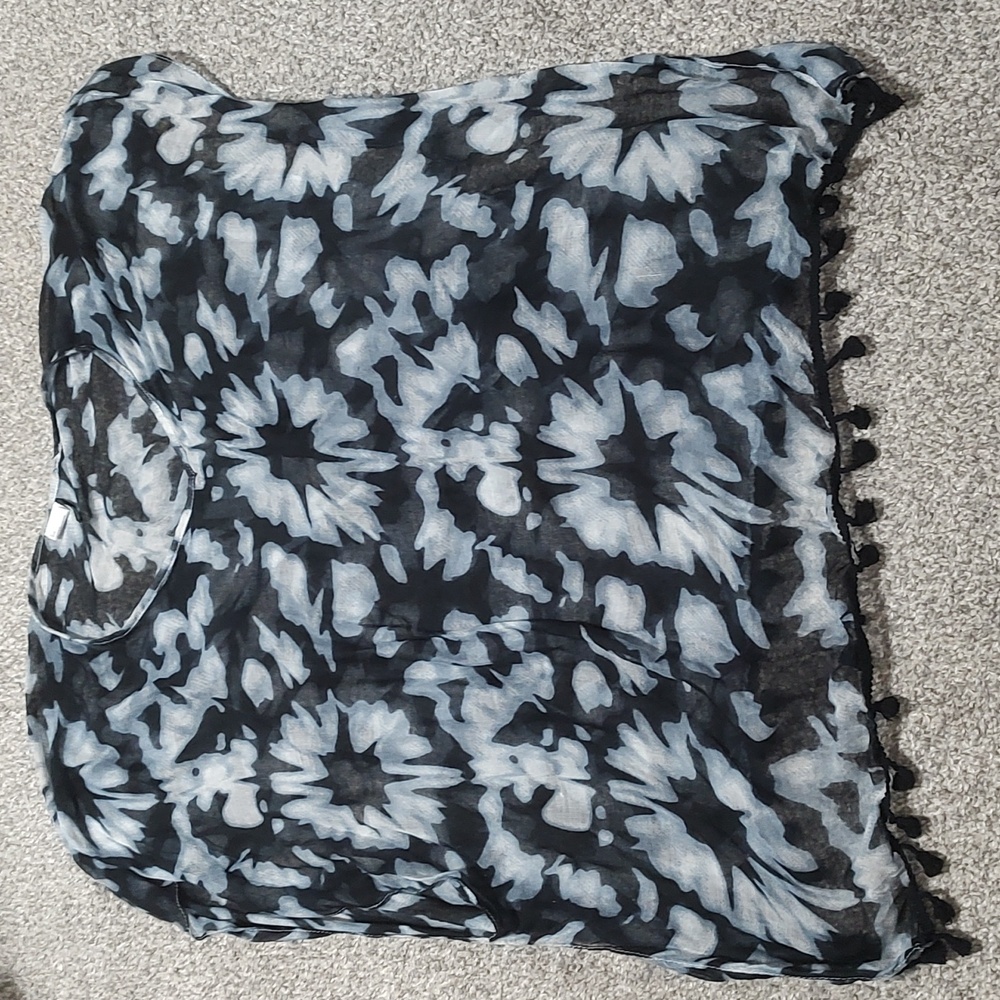 Thin Abstract Print Coverup